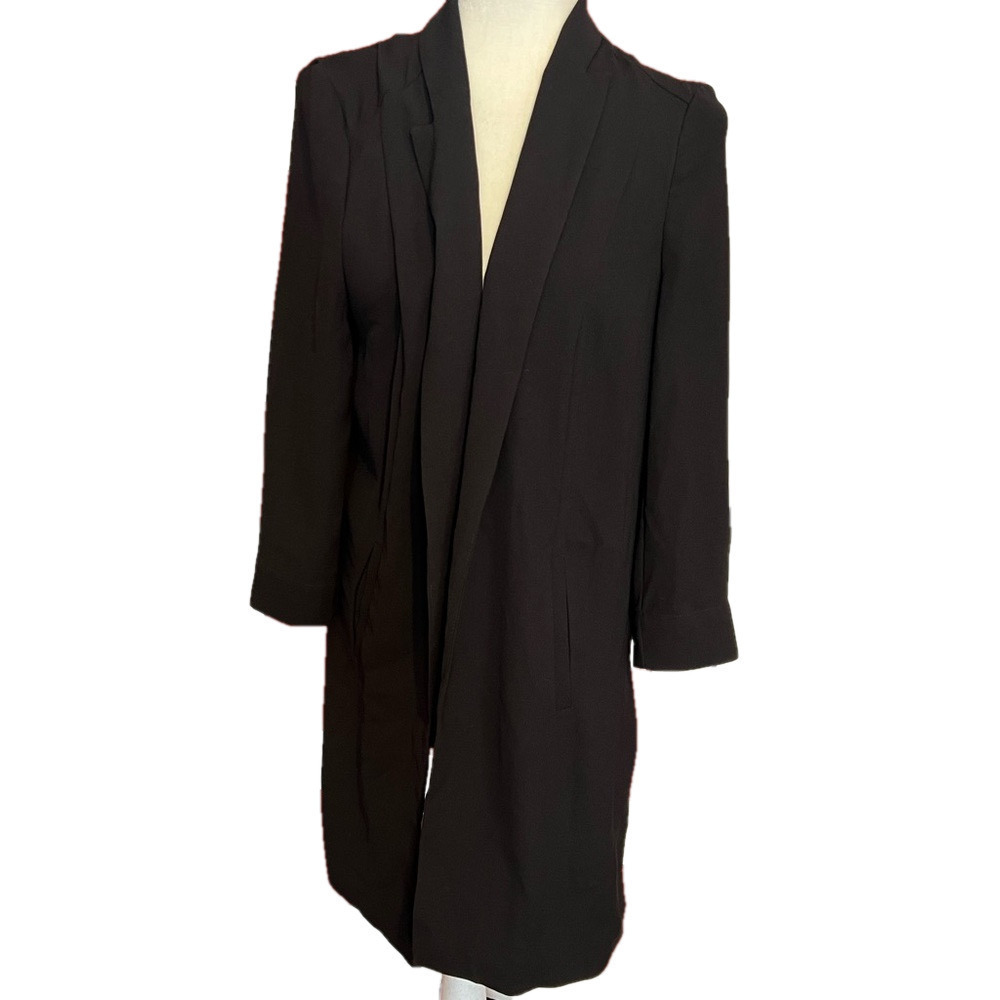 Elegant Classy Black Women's Trench Style Jacket Wallis UK 12 Size 8 US